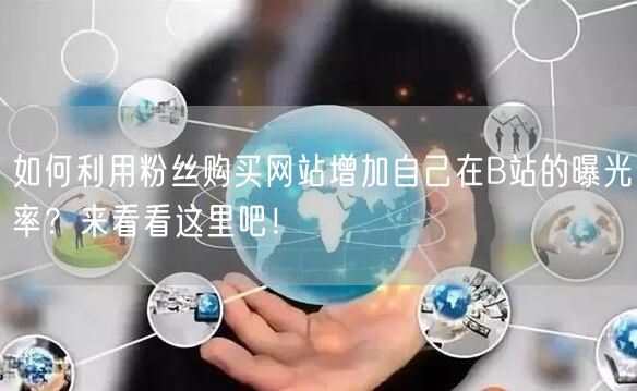 如何利用粉丝购买网站增加自己在B站的曝光率？来看看这里吧！