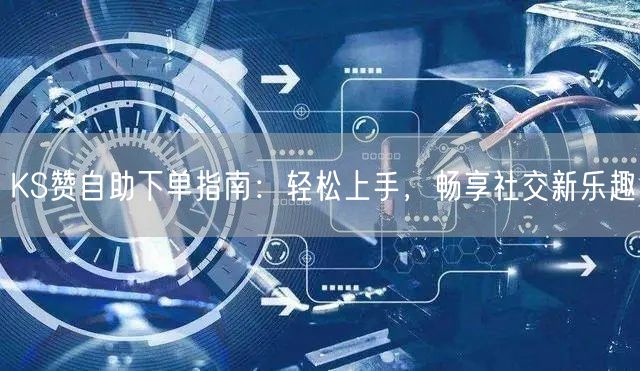 KS赞自助下单指南：轻松上手，畅享社交新乐趣