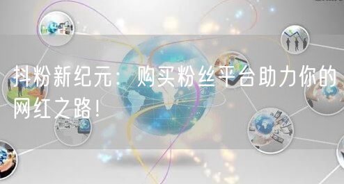 抖粉新纪元：购买粉丝平台助力你的网红之路！