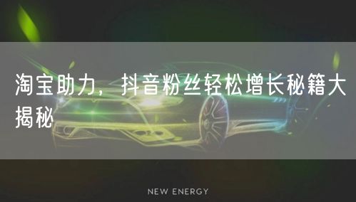 淘宝助力，抖音粉丝轻松增长秘籍大揭秘