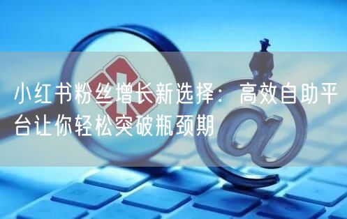 小红书粉丝增长新选择：高效自助平台让你轻松突破瓶颈期