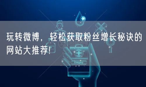 玩转微博，轻松获取粉丝增长秘诀的网站大推荐!