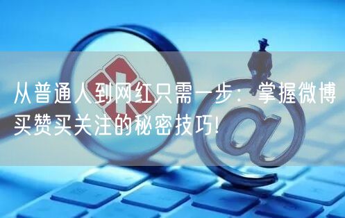 从普通人到网红只需一步：掌握微博买赞买关注的秘密技巧!