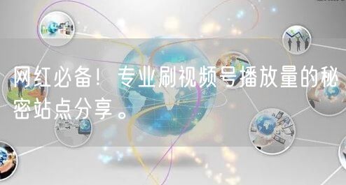 网红必备！专业刷视频号播放量的秘密站点分享。