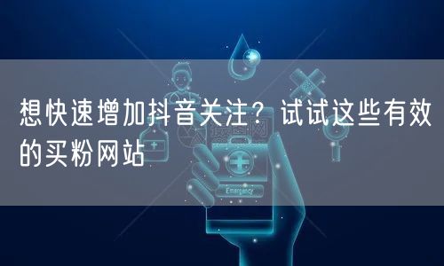 想快速增加抖音关注？试试这些有效的买粉网站