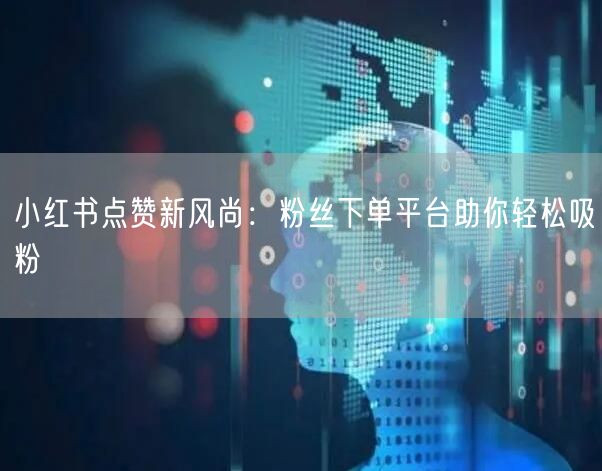 小红书点赞新风尚：粉丝下单平台助你轻松吸粉