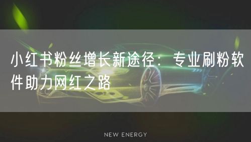小红书粉丝增长新途径：专业刷粉软件助力网红之路