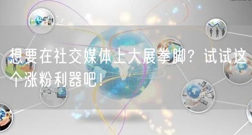 想要在社交媒体上大展拳脚？试试这个涨粉利器吧！