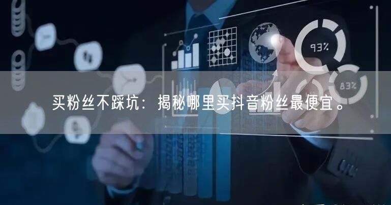 买粉丝不踩坑：揭秘哪里买抖音粉丝最便宜。